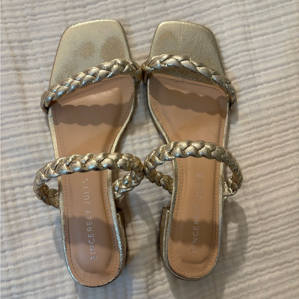Sincerely Jules Gold Braided Sandals